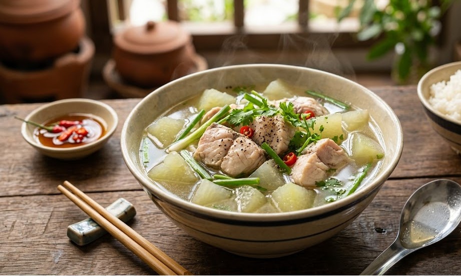 canh-bi-dao1-17857323325041663376867 Người bệnh viêm gan nên ăn gì theo y học cổ truyền? - Ảnh 1.
