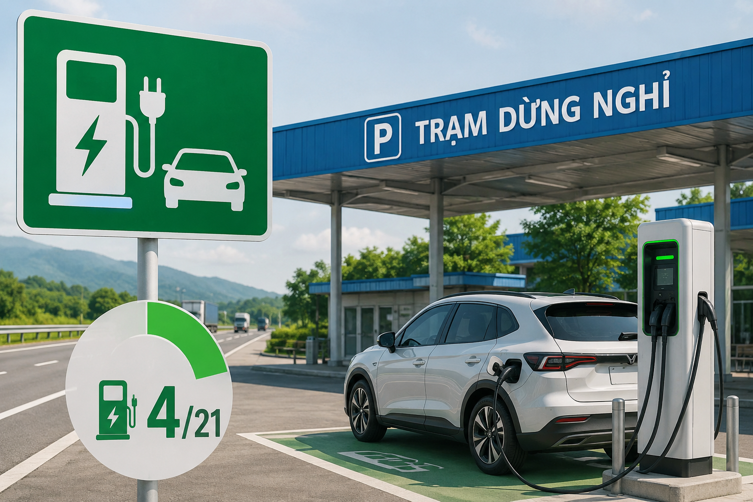Bất ngờ về số lượng trạm sạc xe điện trên cao tốc - Ảnh 1.