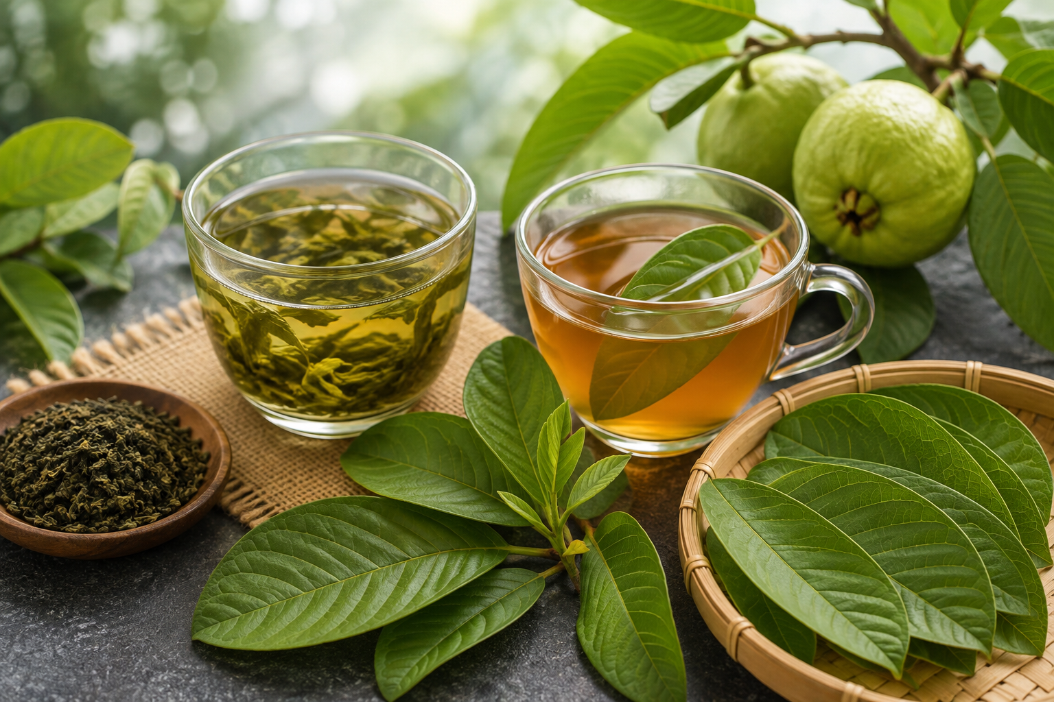 Lá ổi và trà xanh: Ai là vua trong cuộc chiến chống lão hóa?