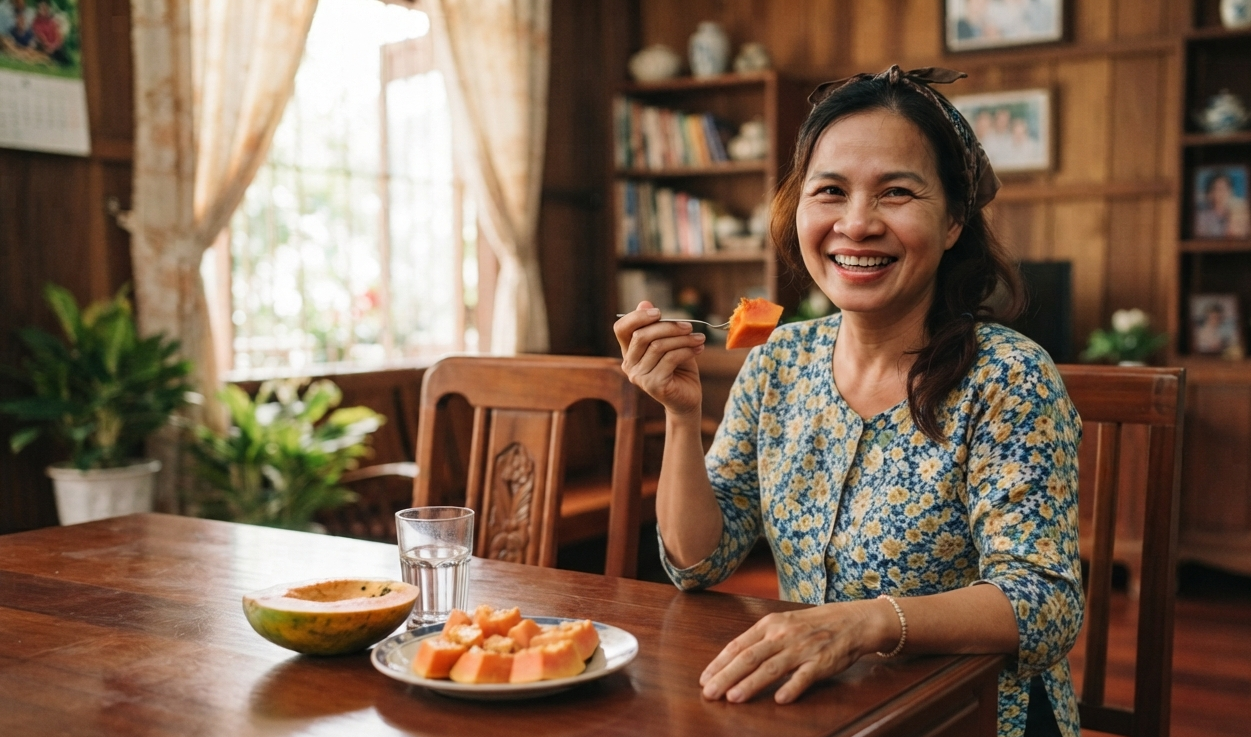 Lợi ích sức khỏe khi ăn đu đủ lúc bụng đói - Ảnh 1.
