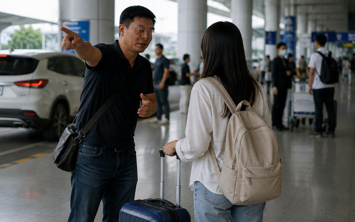 Cò mồi tại sân bay Nội Bài