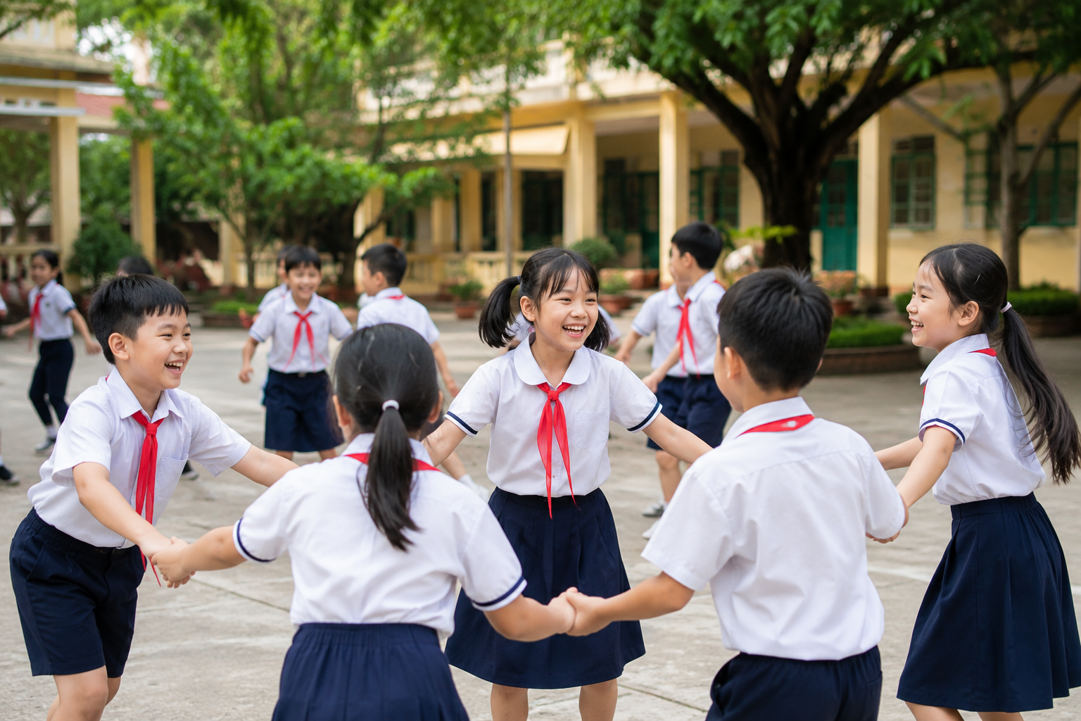hoc-sinh-cung-nhau-vui-choi-17862398105251997656239 Bệnh truyền nhiễm nào dễ bùng phát trong trường học? - Ảnh 1.