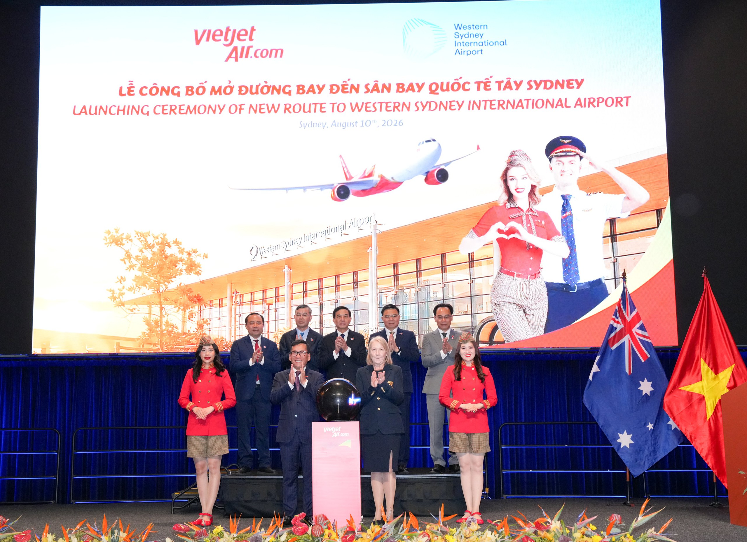 Kết Nối Việt Nam Với Australia: Vietjet Khai Trương Đường Bay Mới Từ TPHCM Đến Western Sydney